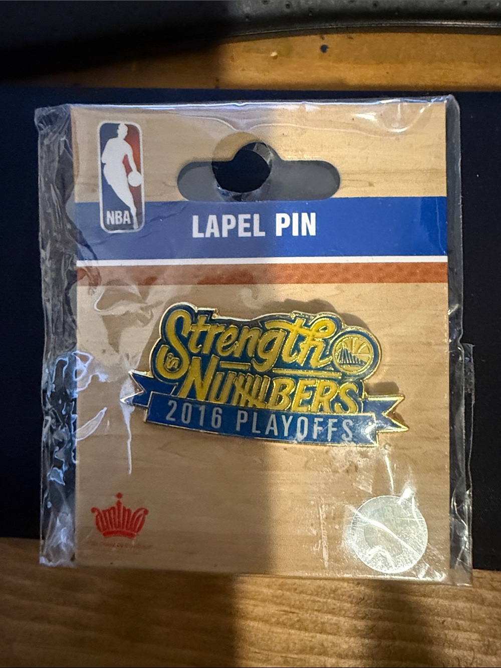 NBA Strength in Numbers 2016 Playoffs Gold & Blue Lapel Pin